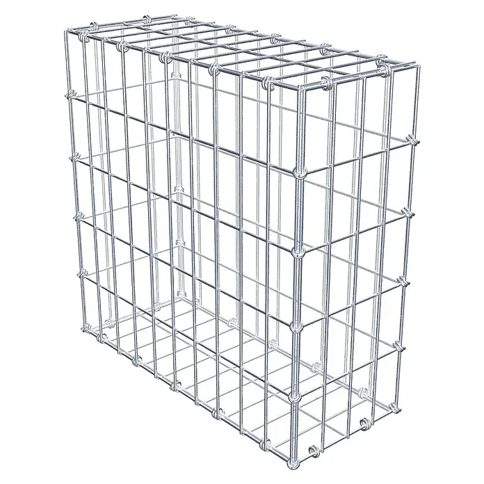 Gabiona Gabione - 50 x 20 x 50 cm, Maschenbreite: 5 cm, Maschenhöhe: 10 cm - Gabionen-Käfig aus verzinktem Drahtgeflecht für den Garten- und Landschaftsbau.