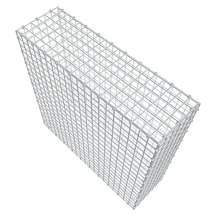 Gabiona Gabione - 100 x 30 x 100 cm, Maschenbreite: 5 cm, Maschenhöhe: 5 cm - Ein rechteckiger Gabionenkorb aus Drahtgeflecht, ideal für Gartenbau und Landschaftsgestaltung. Robust und langlebig für vielfältige Anwendungen.