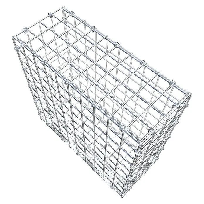 Gabiona Gabione - 50 x 20 x 50 cm, Maschenbreite: 5 cm, Maschenhöhe: 5 cm - Ein Gabionenkorb aus Drahtgeflecht, ideal für Landschaftsbau und zur Stabilisierung von Hängen. Robust und vielseitig einsetzbar im Außenbereich.