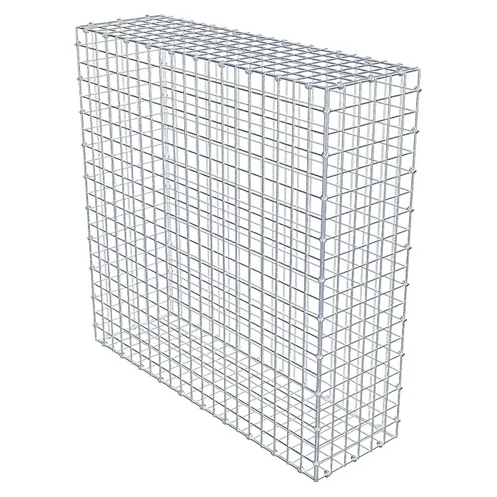 Gabiona Gabione - 100 x 30 x 100 cm, Maschenbreite: 5 cm, Maschenhöhe: 5 cm - Ein rechteckiger Gabionenkorb aus verzinktem Drahtgitter, ideal für den Garten- und Landschaftsbau. Das Gitter ist stabil und langlebig.