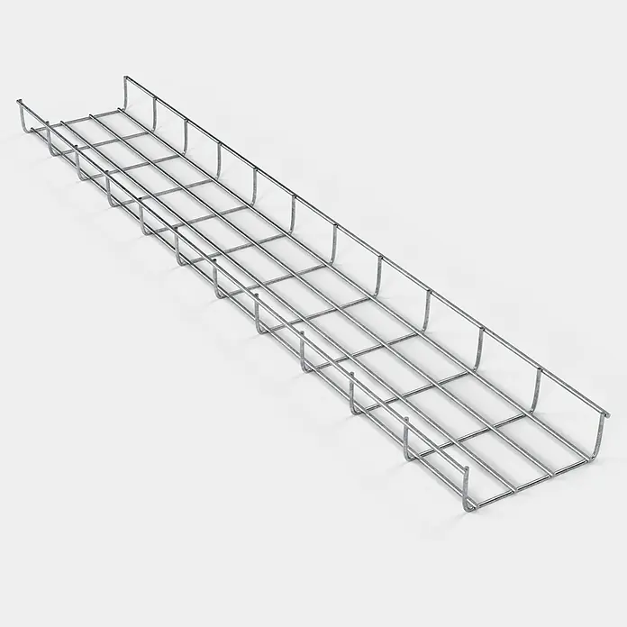 Gabiona Kabelkanal - 18 x 5 x 110 cm, Silber - Metall-Kabelrinne: Eine robuste Lösung für die Organisation und Führung von Kabeln in industriellen und gewerblichen Umgebungen.