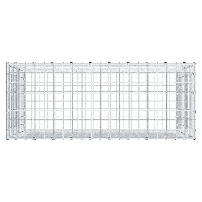 Gabiona Gabione - 100 x 40 x 70 cm, Maschenbreite: 5 cm, Maschenhöhe: 5 cm - Gabionenkorb aus verzinktem Drahtgeflecht, ideal für den Gartenbau oder als dekoratives Element im Außenbereich. Robust und langlebig.