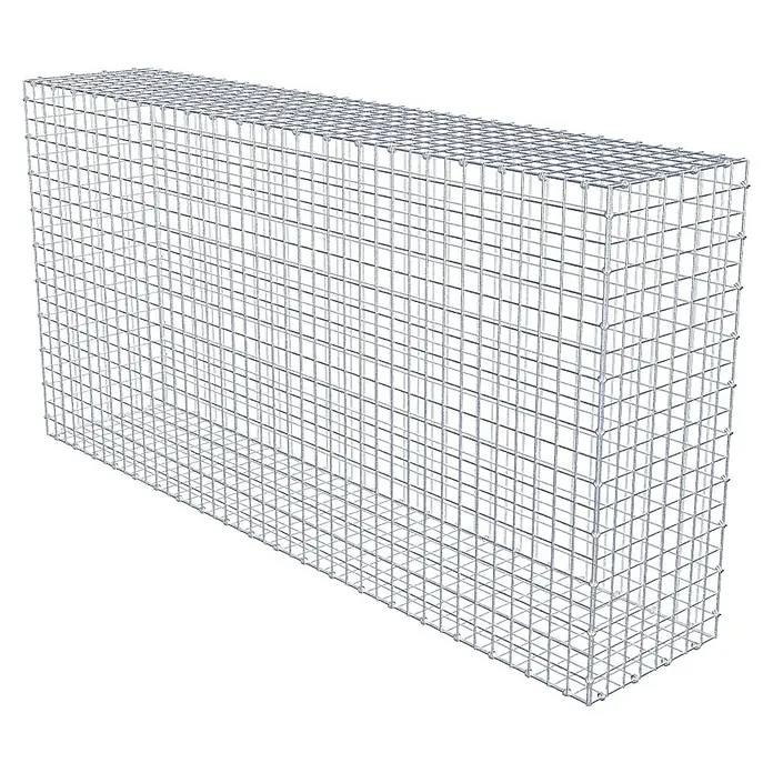 Gabiona Gabione - 200 x 40 x 100 cm, Maschenbreite: 5 cm, Maschenhöhe: 5 cm - Drahtgitterbox zur Stabilisierung von Hängen oder als dekoratives Element im Garten. Die Gabione ist robust und langlebig.