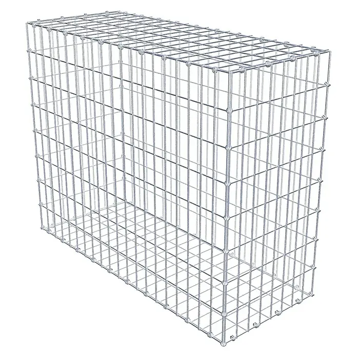 Gabiona Gabione - 100 x 40 x 80 cm, Maschenbreite: 5 cm, Maschenhöhe: 10 cm - Ein Drahtgitterkorb, auch Gabione genannt, zur Verwendung im Garten- und Landschaftsbau oder als dekoratives Element im Außenbereich.
