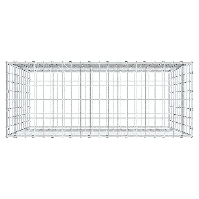 Gabiona Gabione - 100 x 40 x 100 cm, Maschenbreite: 5 cm, Maschenhöhe: 10 cm - Ein geräumiger Gabionenkorb aus robustem Drahtgeflecht, ideal für den Garten- und Landschaftsbau. Vielfältig einsetzbar und langlebig.