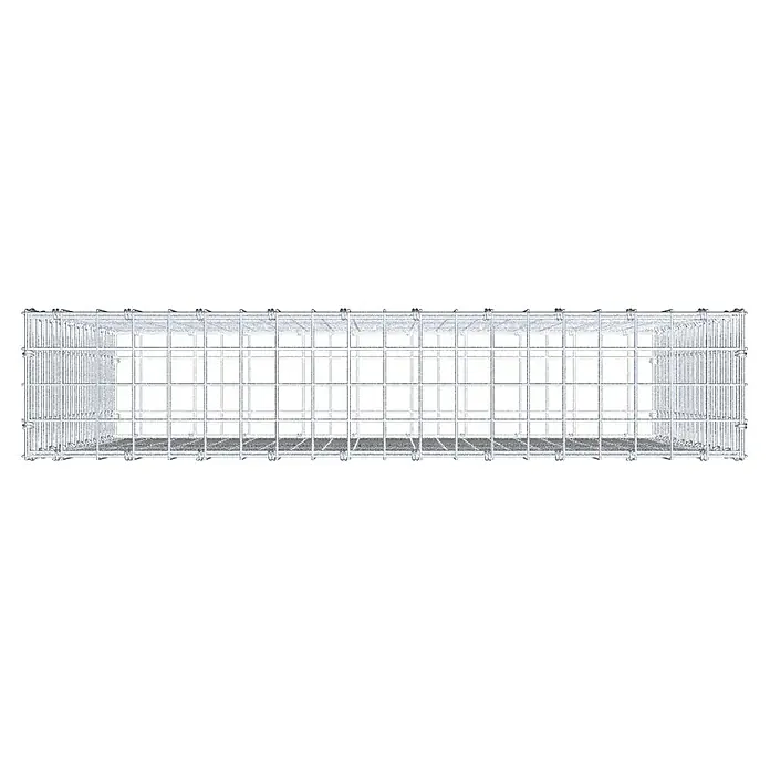 Gabiona Gabione - 100 x 20 x 100 cm, Maschenbreite: 5 cm, Maschenhöhe: 5 cm - Ein Drahtgitterkorb mit rechteckigen Öffnungen bietet eine robuste und vielseitige Lösung für Lagerung und Organisation.