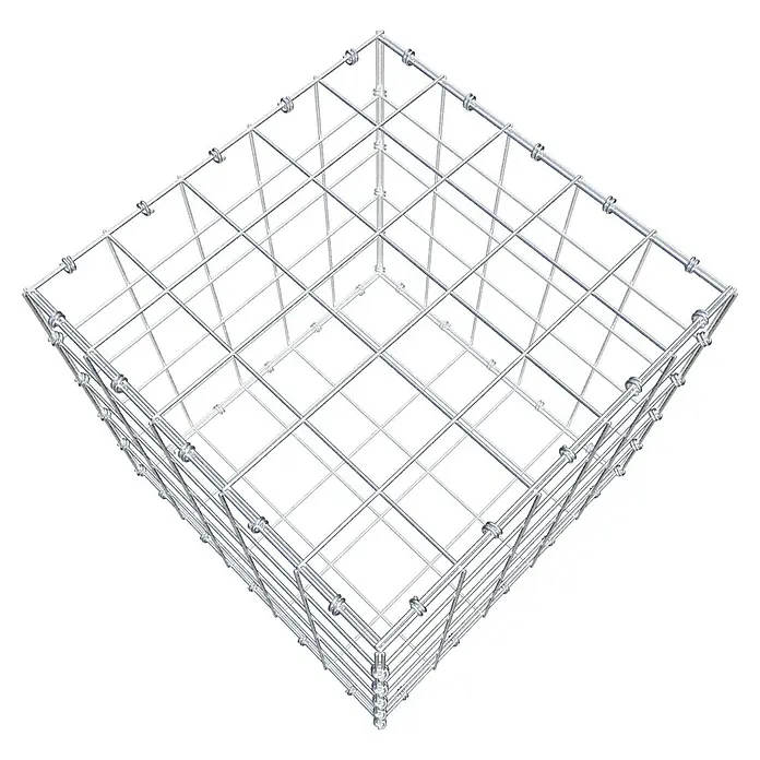 Gabiona Gabione - 50 x 50 x 50 cm, Maschenbreite: 10 cm, Maschenhöhe: 10 cm - Drahtgitterkorb für Gabionen zur Stabilisierung von Hängen oder als dekoratives Element im Garten. Die Konstruktion ist robust und langlebig.