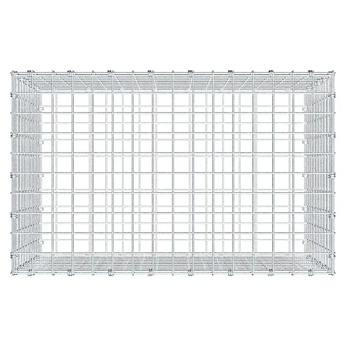 Gabiona Gabione - 80 x 50 x 50 cm, Maschenbreite: 5 cm, Maschenhöhe: 5 cm - Drahtgitterbox in Silber. Diese robuste Box bietet eine stabile Lösung für Lagerung und Präsentation, ideal für den Innen- und Außenbereich.