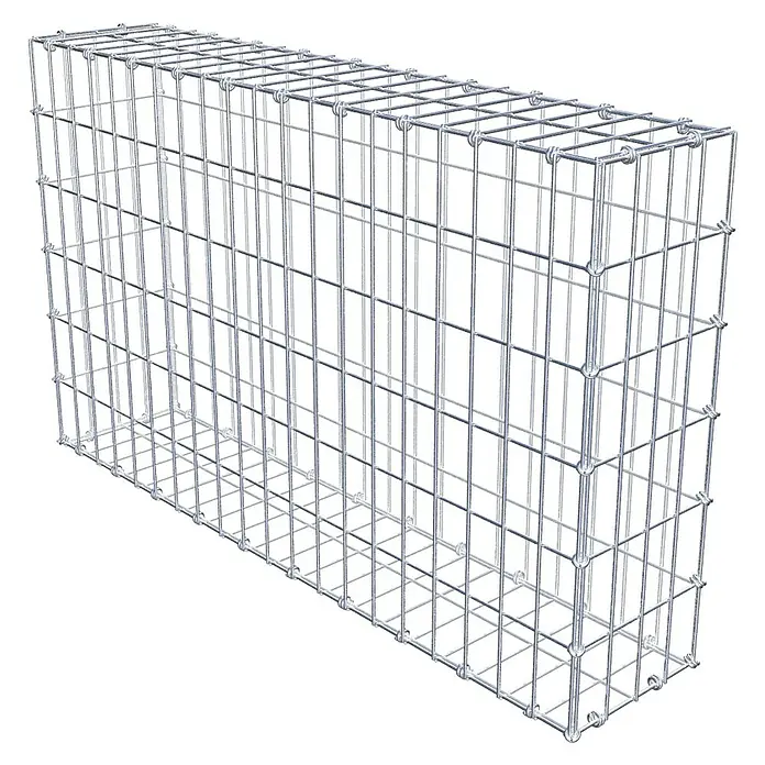 Gabiona Gabione - 100 x 20 x 60 cm, Maschenbreite: 5 cm, Maschenhöhe: 10 cm - Gabione aus verzinktem Drahtgeflecht, ideal für Garten- und Landschaftsbau, bietet stabilen Halt für Steine und Erdreich.