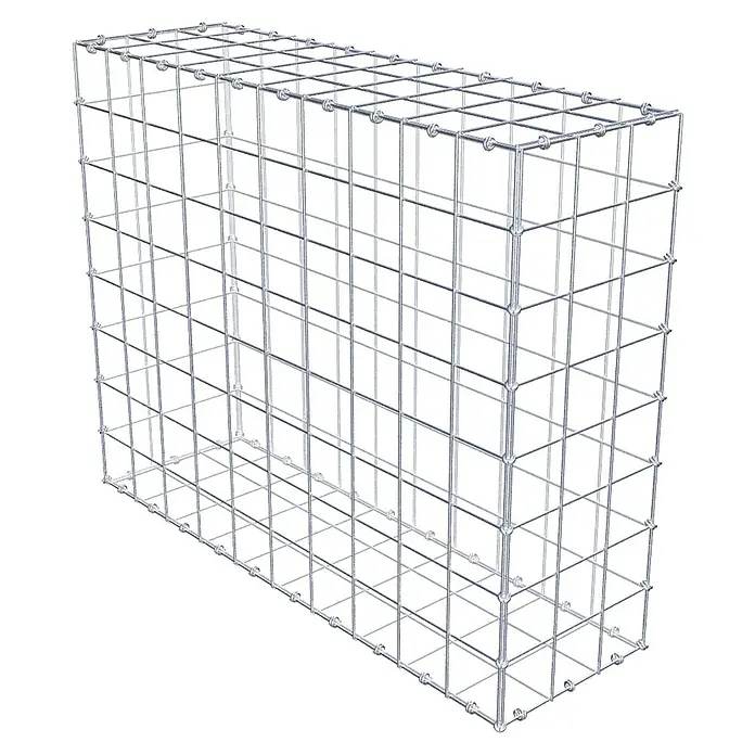 Gabiona Gabione - 100 x 30 x 80 cm, Maschenbreite: 10 cm, Maschenhöhe: 10 cm - Gabione aus Drahtgeflecht zur vielseitigen Verwendung im Garten- und Landschaftsbau, stabil und langlebig.