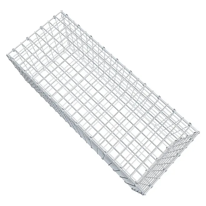 Gabiona Gabione - 100 x 40 x 40 cm, Maschenbreite: 5 cm, Maschenhöhe: 5 cm - Drahtgitter-Kabelrinne, ideal für strukturierte Kabelführung. Stabile Konstruktion für sichere Kabellagerung in verschiedenen Umgebungen.