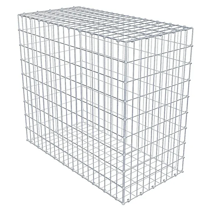 Gabiona Gabione - 100 x 50 x 90 cm, Maschenbreite: 5 cm, Maschenhöhe: 10 cm - Ein rechteckiger Gabionenkorb aus Drahtgeflecht. Ideal für Gartenbau und Landschaftsgestaltung, robust und vielseitig einsetzbar.