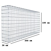 Gabiona Gabione (200 x 30 x 100 cm, Maschenbreite: 5 cm, Maschenhöhe: 10 cm) | BAUHAUS