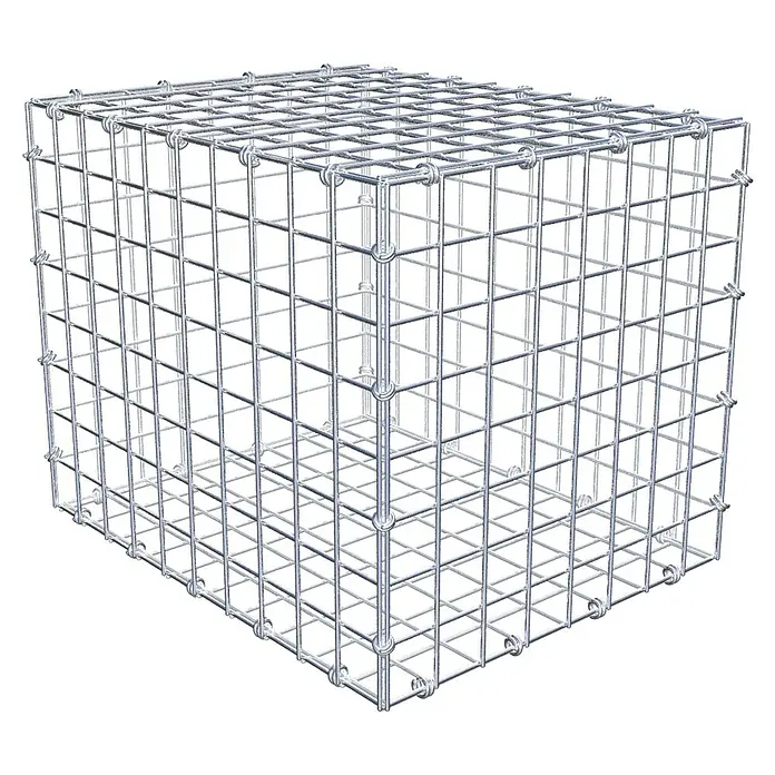 Gabiona Gabione - 50 x 40 x 40 cm, Maschenbreite: 5 cm, Maschenhöhe: 5 cm - Drahtgitterwürfel, robust und vielseitig einsetzbar. Perfekt für den Garten oder zur Dekoration. Stabil und langlebig für diverse Projekte.