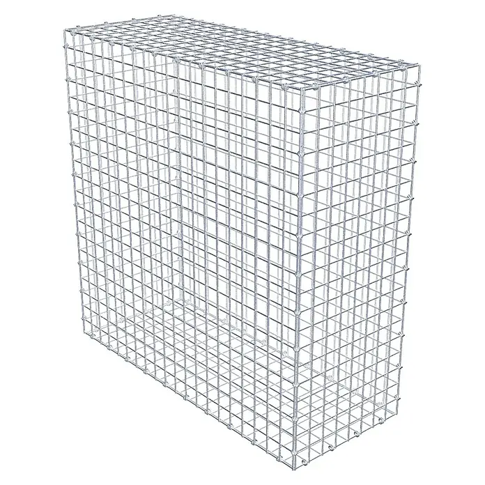 Gabiona Gabione - 100 x 40 x 100 cm, Maschenbreite: 5 cm, Maschenhöhe: 5 cm - Ein Gabionenkorb aus Drahtgeflecht, ideal für Gartenbau und Landschaftsgestaltung, bietet Stabilität und Flexibilität für verschiedene Anwendungen.