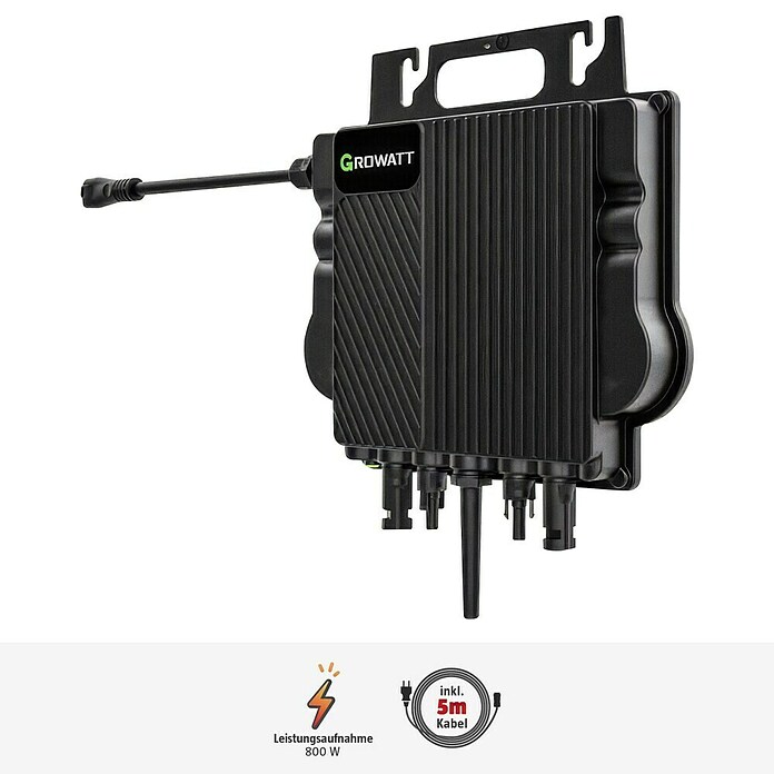 Growatt Wechselrichter NEO 800M-X - 0% MwSt. (gem. § 12 Abs. 3 UStG) (Leistungsaufnahme: 800 W) | BAUHAUS