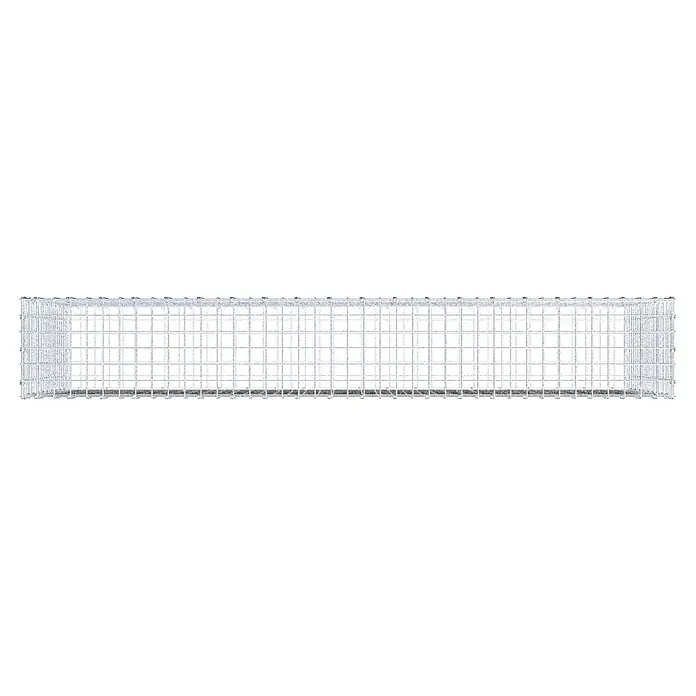 Gabiona Gabione - 200 x 30 x 100 cm, Maschenbreite: 5 cm, Maschenhöhe: 5 cm - Eine detaillierte Bauzeichnung mit präzisen Gitternetzlinien für ein großes Bauprojekt, die architektonische Details hervorhebt.