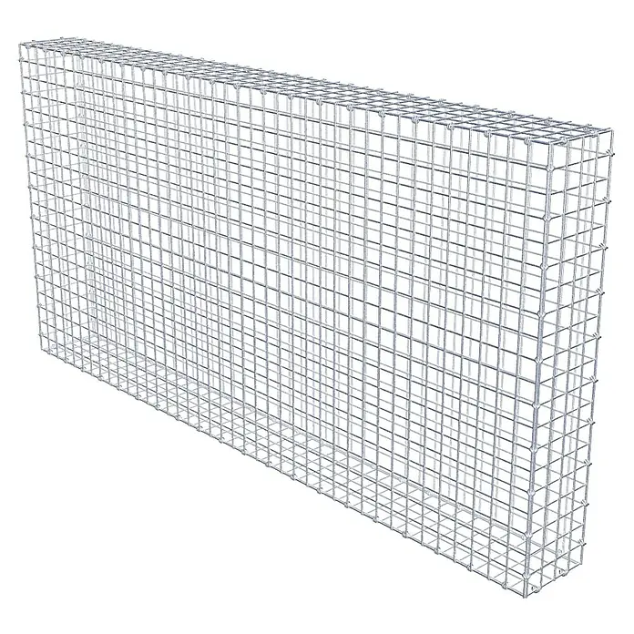 Gabiona Gabione - 200 x 20 x 100 cm, Maschenbreite: 5 cm, Maschenhöhe: 5 cm - Gabione aus Drahtgeflecht zur vielseitigen Verwendung im Garten- und Landschaftsbau. Ideal als Stützmauer, Sichtschutz oder dekoratives Element.