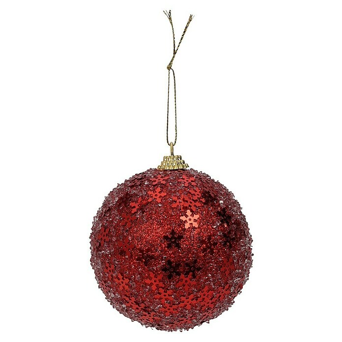 Kerstbal (Rood, Kunststof, Rond, 1 st.) | BAUHAUS