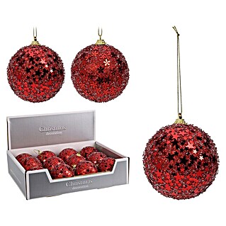 Kerstbal (Rood, Kunststof, Rond, 1 st.)