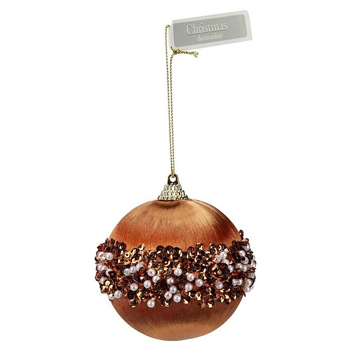 Kerstbal met Kralen (Bruin, Kunststof, Rond) | BAUHAUS