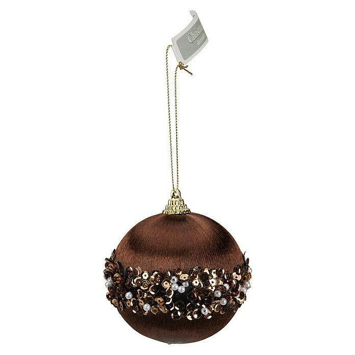 Kerstbal met Kralen (Bruin, Kunststof, Rond) | BAUHAUS