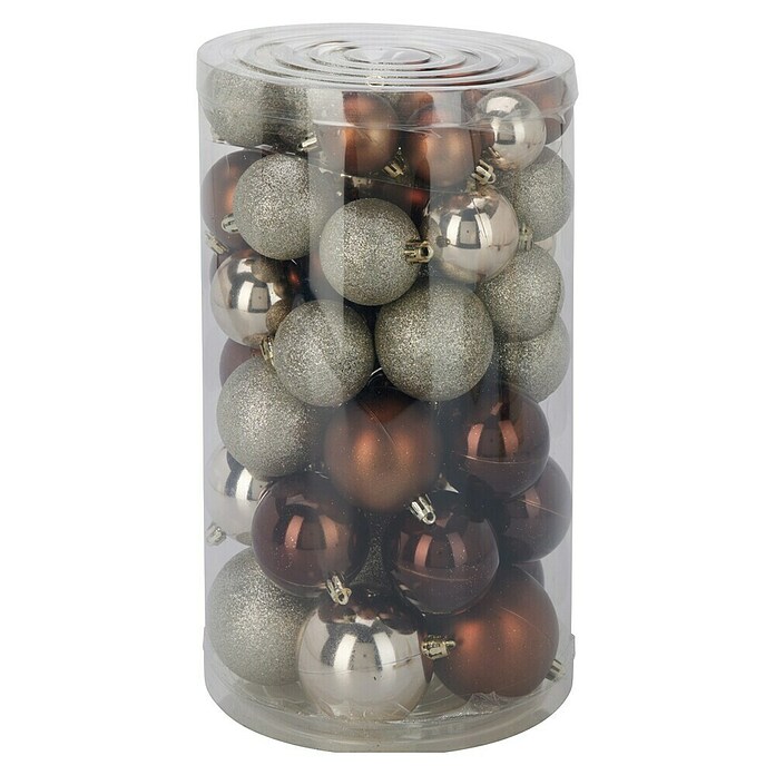 Set kerstballen (Amber, Zilver, Kunststof, 60 st.) | BAUHAUS