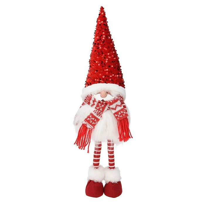 Kerstman met pailetten-muts (Hoogte: 51 cm, Met muts en sjaal) | BAUHAUS