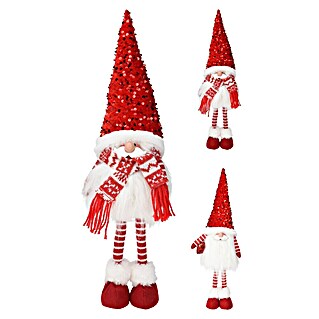 Kerstman met pailetten-muts (Hoogte: 51 cm, Met muts en sjaal)