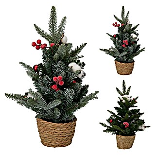 Kunstkerstboom met deco (Hoogte: 45 cm, Groen)
