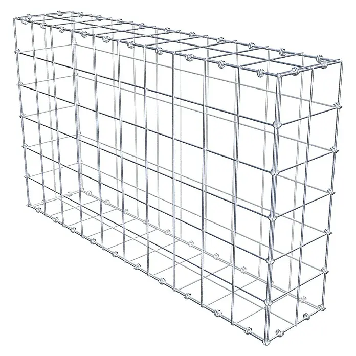 Gabiona Gabione - 100 x 20 x 60 cm, Maschenbreite: 10 cm, Maschenhöhe: 10 cm - Eine Gabione aus verzinktem Drahtgitter, ideal für Gartenbau und Landschaftsgestaltung. Stabil und vielseitig einsetzbar.