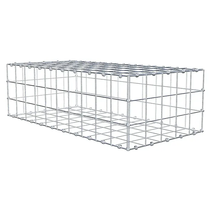 Gabiona Gabione - 100 x 50 x 30 cm, Maschenbreite: 10 cm, Maschenhöhe: 10 cm - Gabionenkorb: Ein rechteckiger Drahtgitterkorb zur Gestaltung von Gärten und Landschaftsbau, robust und vielseitig.