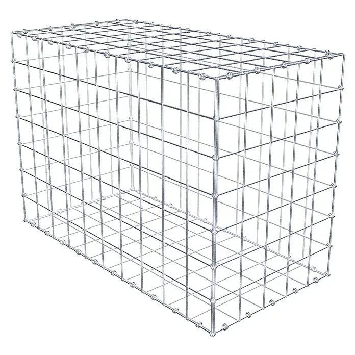 Gabiona Gabione - 100 x 50 x 70 cm, Maschenbreite: 10 cm, Maschenhöhe: 10 cm - Ein quaderförmiger Gabionenkorb aus verzinktem Drahtgeflecht. Ideal für Gartenbau, Landschaftsbau und Uferschutz.