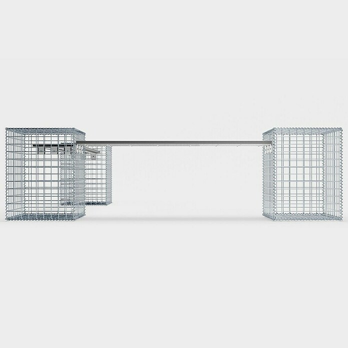 Gabiona Gabionenbank 3er (205 x 40 x 60 cm, Maschenbreite: 5 cm) | BAUHAUS