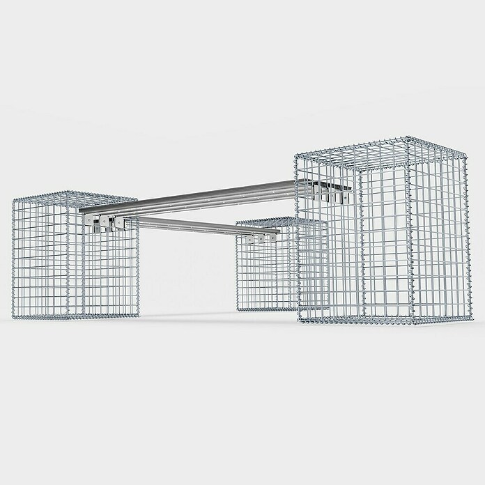 Gabiona Gabionenbank 3er (205 x 40 x 60 cm, Maschenbreite: 5 cm) | BAUHAUS