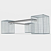 Gabiona Gabionenbank 3er (205 x 40 x 60 cm, Maschenbreite: 5 cm) | BAUHAUS