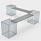 Gabiona Gabionenbank 3er (205 x 40 x 60 cm, Maschenbreite: 5 cm) | BAUHAUS