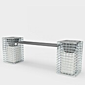 Gabiona Gabionenbank (200 x 42 x 62 cm, Maschenbreite: 5 cm, Maschenhöhe: 5 cm) | BAUHAUS
