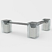 Gabiona Gabionenbank 3er (200 x 42 x 62 cm, Maschenbreite: 5 cm, Maschenhöhe: 5 cm) | BAUHAUS