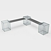 Gabiona Gabionenbank 3er (205 x 40 x 60 cm, Maschenbreite: 5 cm) | BAUHAUS