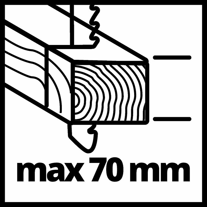 Einhell Akku-Stichsäge TC-JS 18/70 Li (18 V, 1 Akku, 2,5 Ah, Leerlaufdrehzahl: 0 U/min - 2,7 U/min) | BAUHAUS