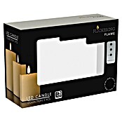 Led-kerstkaarsen - Set van 3 stuks (28 cm, Ivoor, Lichtkleur: Warm wit, 3 st.) | BAUHAUS