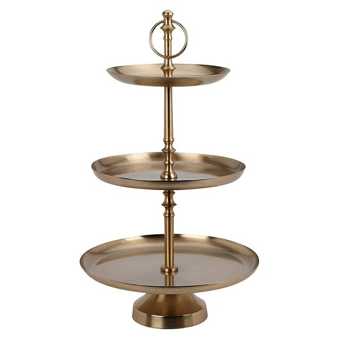 Etagère 3 etages (Ø x h: 30 x 50 cm, IJzer, Goud) | BAUHAUS