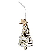 Kerstboomversiering Kerstboom (Groen / Wit, Kunststof, 1 st., 6 x 6 x 12 cm) | BAUHAUS