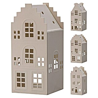 Decoratief huis voor kerstdeco (Hoogte: 17 cm, Wit)