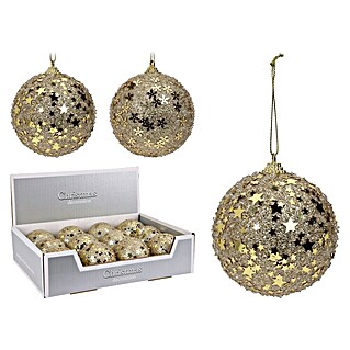 Kerstbal (Goud, Kunststof, Rond, 1 st.)
