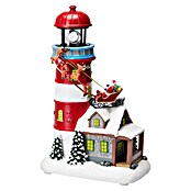 Decoratieve led-kerstverlichting Vuurtoren (Rood / Wit, Met accuvoeding) | BAUHAUS
