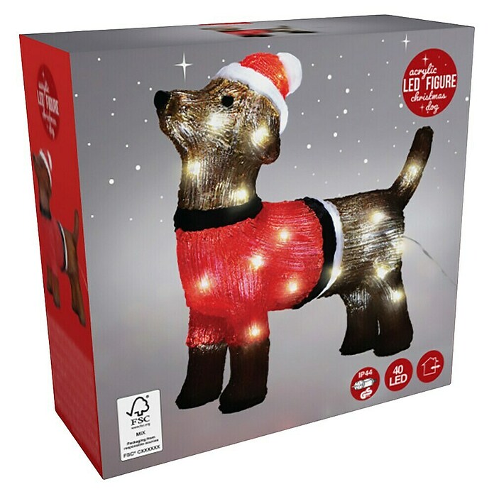 Led-kerstfiguur (36 x 14 x 35 cm, Meerkleurig, Op netstroom) | BAUHAUS