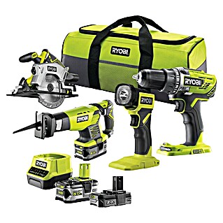 Ryobi ONE+ Maschinen-Set RCK184-252S (18 V, 2 Akkus, 2 Ah - 5 Ah, 8 -tlg.)