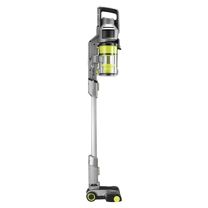 Ryobi ONE+ Akku-Handstaubsauger RSVS18-0 - 18 V, Ohne Akku - Ansicht des Ryobi Akku-Staubsaugers mit Behälter. Das Bild zeigt das Produkt mit seinen Akzentfarben und Details.